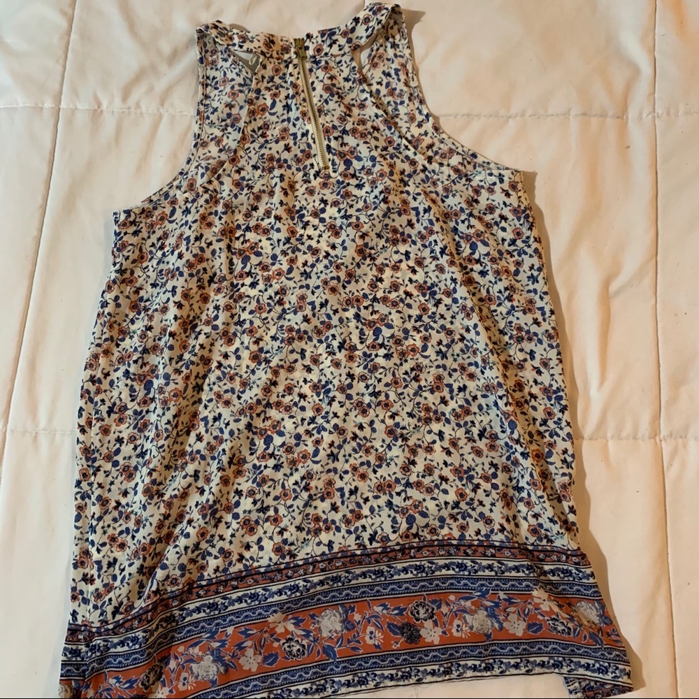 Floral Racerback Tank Top - Picture 2 of 3